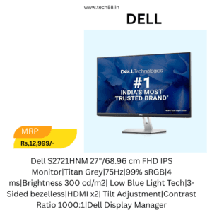 Dell Smart Ips Monitor with 27 inches display with Hdmi Ports